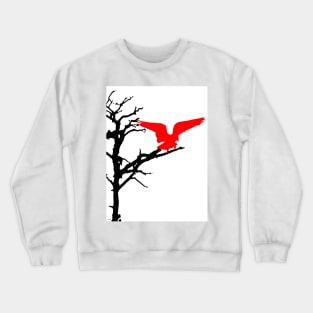 Red Bird Flying Crewneck Sweatshirt